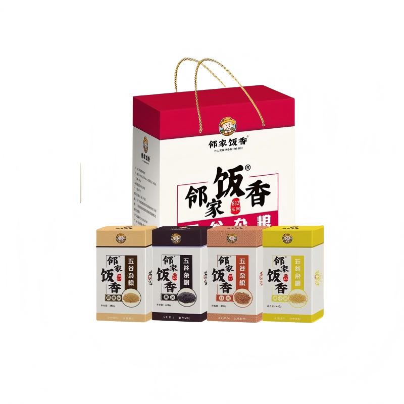 邻家饭香 杂粮米类套装1.58kg/盒【黄小米400g、黑米400g、燕麦米380g、红米400g】FP79 ||