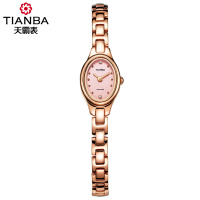 天霸(TIANBA)手表 时尚手链女表 金属钢带小表盘女士手表 石英表 女 TL3012.05SR 玫瑰金色