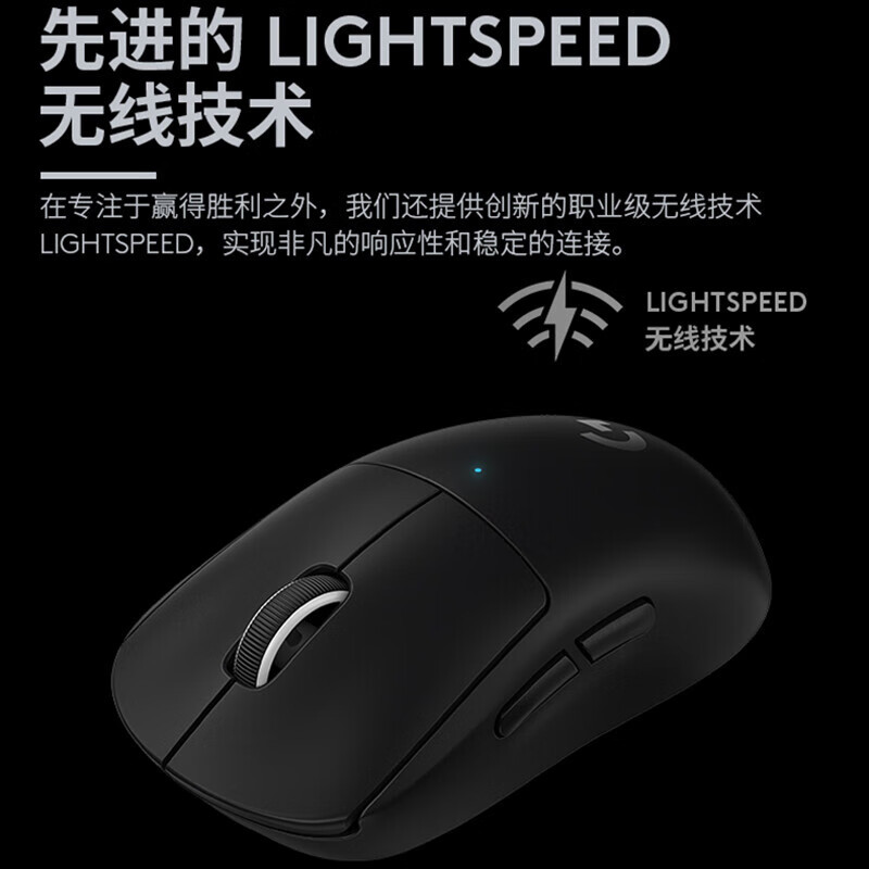 [自营官方旗舰店]罗技PRO X SUPERLIGHT无线游戏鼠标 25600DPI电竞鼠标 GPW二代