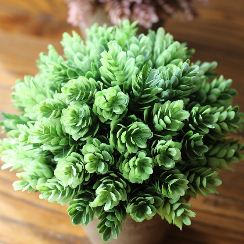 家柏饰(CORATED)仿真树球盆景 咖盆 绿植盆栽 花球球桌面餐桌装饰品 7高清大图