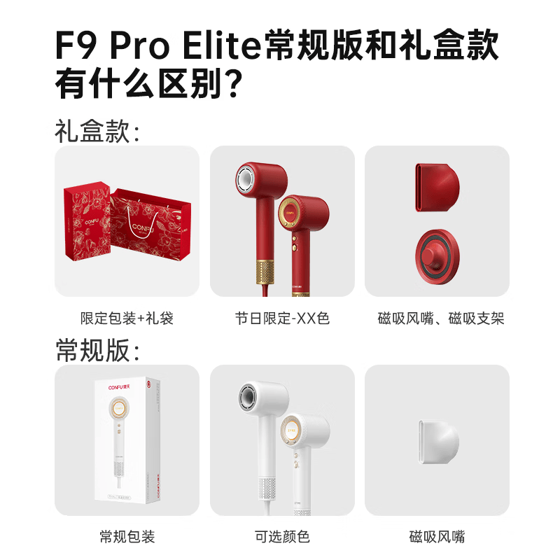 康夫电吹风F9 pro礼盒版(朱韵鎏 光)高清大图