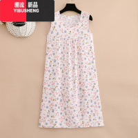 YIBUSHENG季中老年棉绸连衣裙大码妈妈装人造棉裙子老年人睡裙薄女无袖H 均码建议105-175斤 67号花