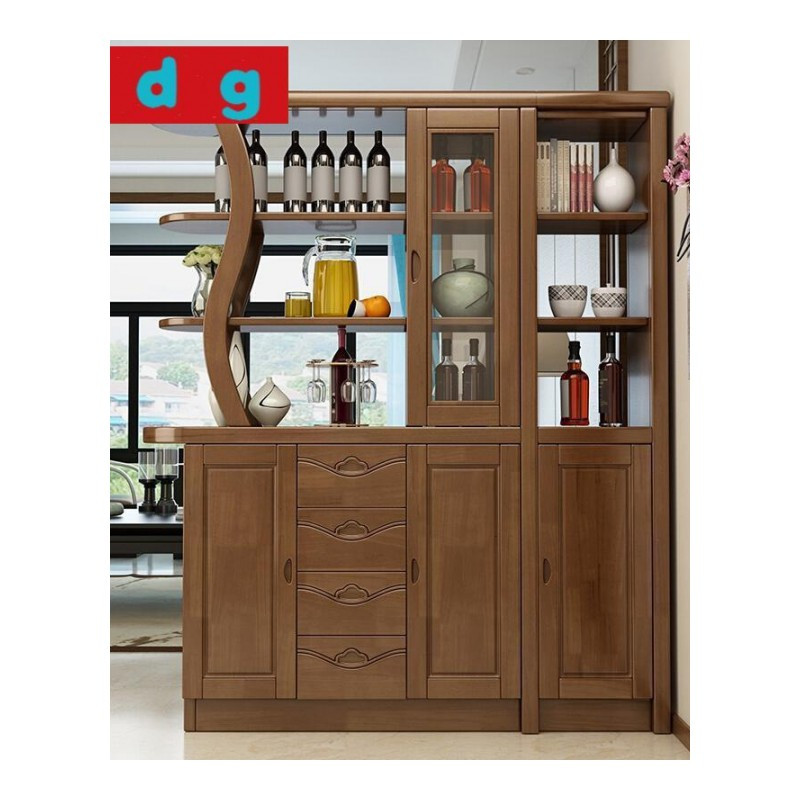 简约现代实木玄关柜中式酒柜客厅隔断厅柜双面屏风柜间厅柜15米纯白色