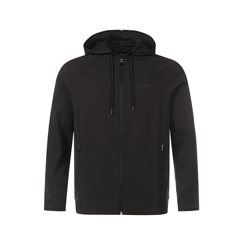 雨果博斯hugoboss男士涤纶再生连帽运动衫上衣外套50447863视频