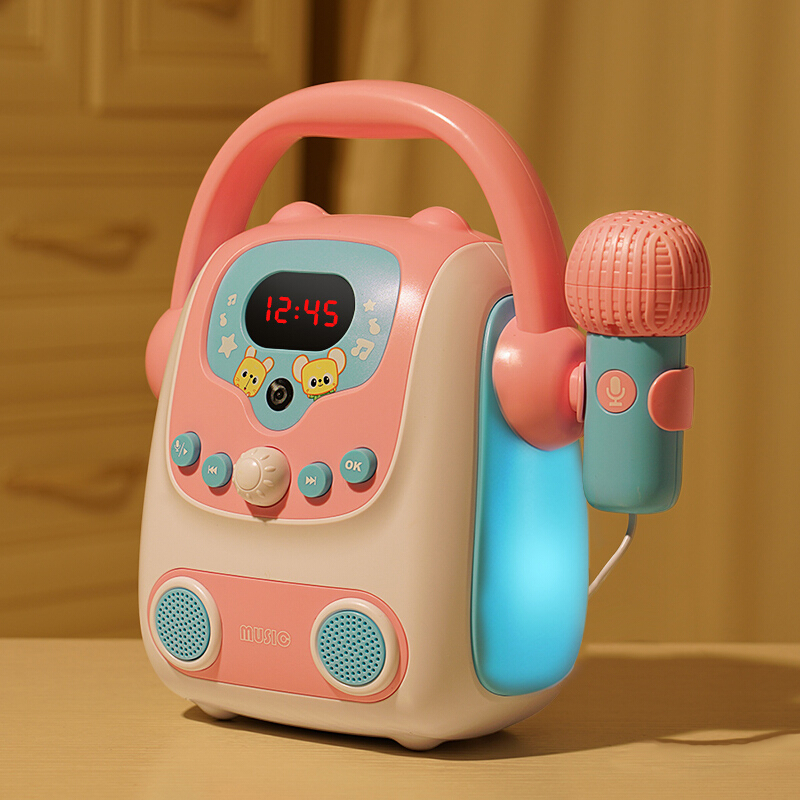 儿童玩具唱歌机蓝牙带话筒卡拉ok宝宝无线多功能音响一体麦克风录扩音