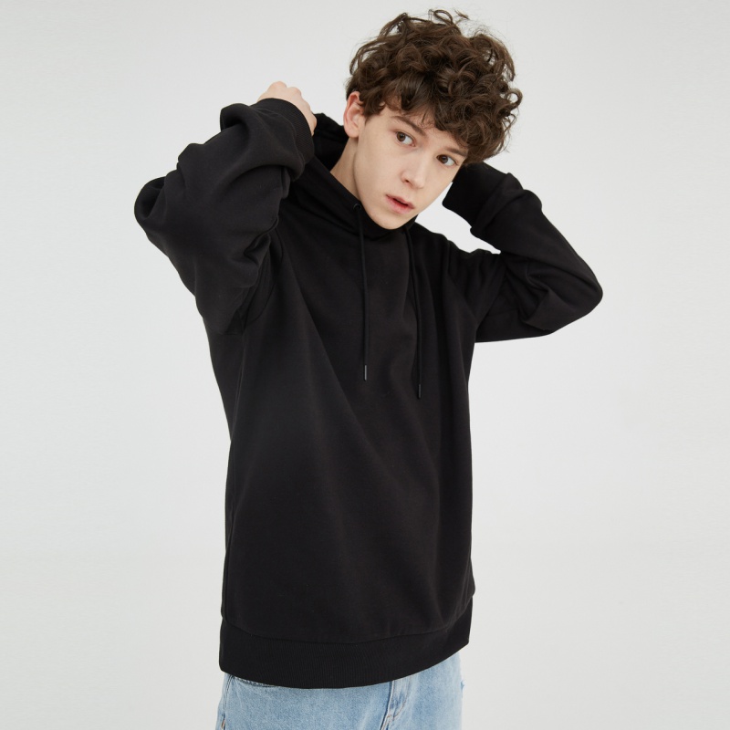 [1件5折价:49.5]美特斯邦威叠穿卫衣男连帽新款春季宽松学生韩版男士纯色卫衣高清大图