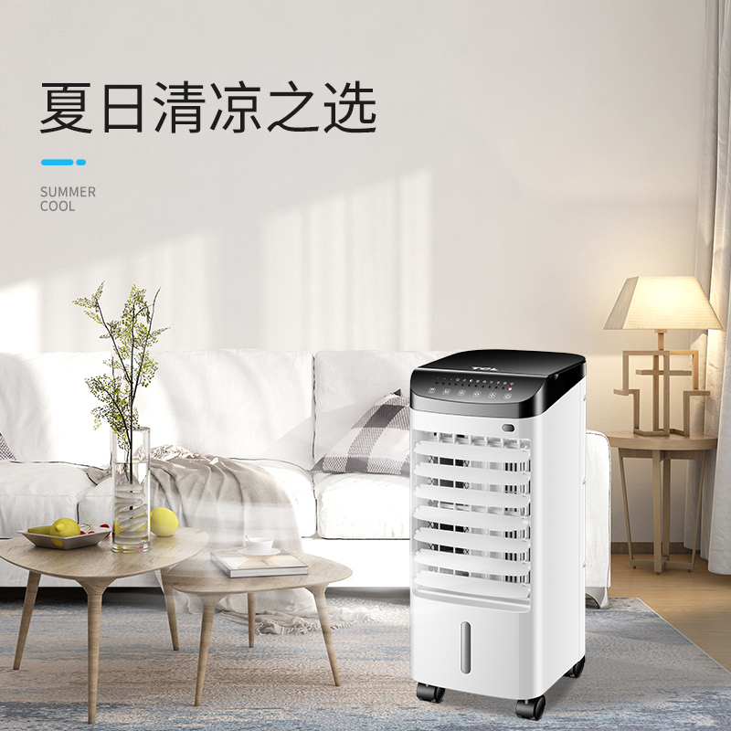 TCL 遥控单冷风扇/空调扇/电风扇/冷气扇/家用移动空气循环净化加湿制冷风TAC12-19CRD