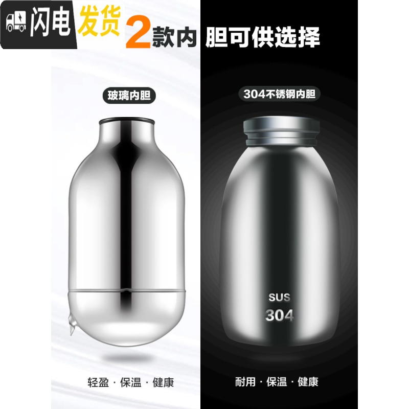 三维工匠智能保温水壶家用大容量热开水瓶不锈钢杯暖瓶便携保暖茶壶小型2 (智能显温级款)暖心壶2200富贵紫保温杯