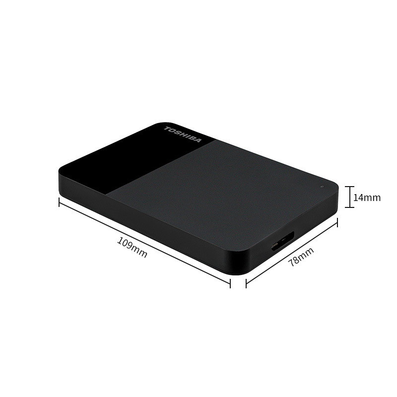 东芝(TOSHIBA)2TB电脑移动硬盘READY B3系列 USB3.0兼容Mac大容量 高速传输 商务黑