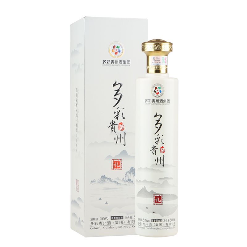 多彩贵州酒 礼酒 53度酱香型白酒 单瓶500ml婚宴送礼
