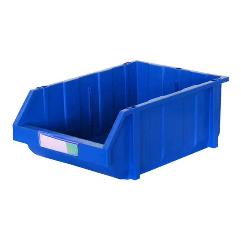 利尔康 组立式零件盒 塑料工具仓库五金螺丝货架收纳盒配件塑料收纳盒物料盒 520*350*190 蓝色