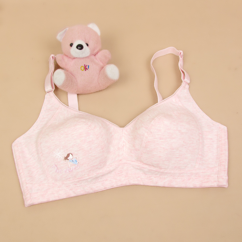 mini棉少女内衣无钢圈文胸薄款大学生高中初中发育期防下垂定型胸罩