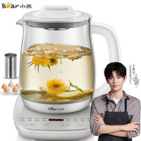 小熊(Bear)养生壶电水壶热水壶烧水壶 花茶壶养生锅玻璃加厚 黑茶煮茶壶煮茶器