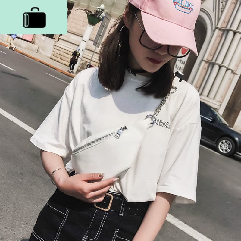 胸包女2020新款潮韩版单肩斜挎迷你腰包ins街拍运动百搭蹦迪包包NEW LAKE女斜挎包图片