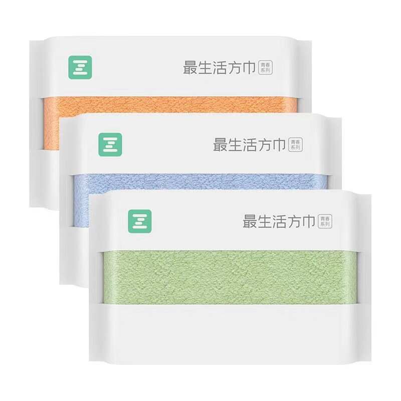 最生活 青春系列 厚款毛巾 34*76 120G 3条装(颜色随机)