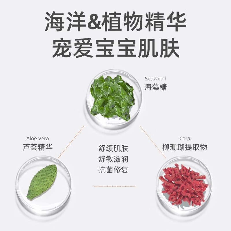 植护 韧享婴儿手口湿巾 180*140mm/80片*5包 ZH2732N5高清大图