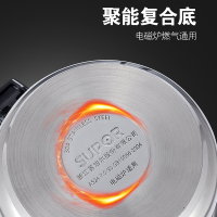 苏泊尔(SUPOR)304不锈钢高压锅24cm燃煤气复底压力锅压力煲7.0L电磁炉快煮锅YS24ED