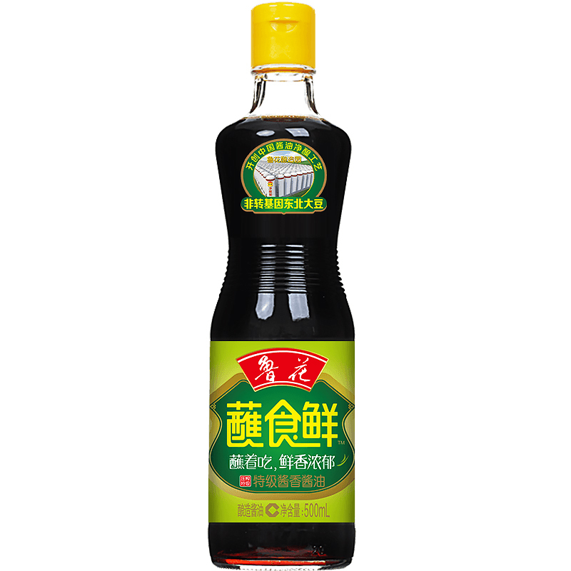 鲁花蘸食鲜酱油500ml*2瓶