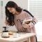 睡衣女士秋冬珊瑚绒加厚保暖韩版冬天法兰绒家居服套装冬季