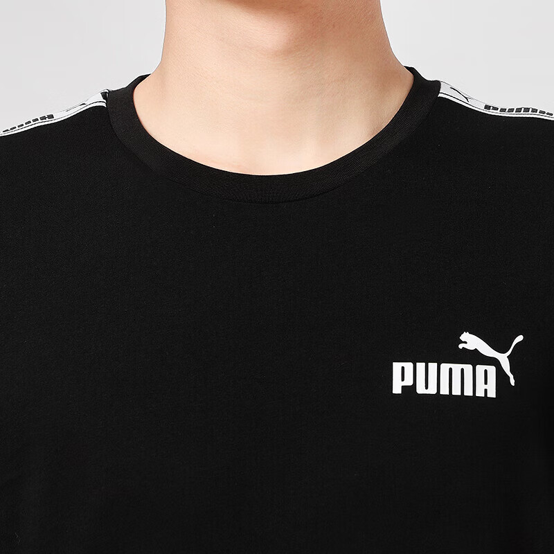 彪马(PUMA) T恤男装夏季新款跑步运动服宽松透气休闲上衣衫体恤圆领半袖短袖 532557-01
