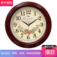 康巴丝(Compas)挂钟客厅中式电波钟表复古创意欧式时钟 现代大壁钟 16英寸(直径40.5厘米) 2034M