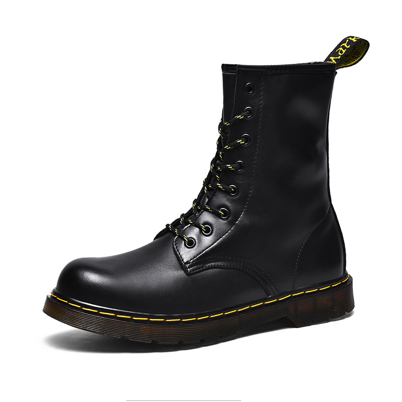 马丁靴男45肥脚英伦真皮情侣鞋46秋冬高帮雪地靴47特大码工装皮靴