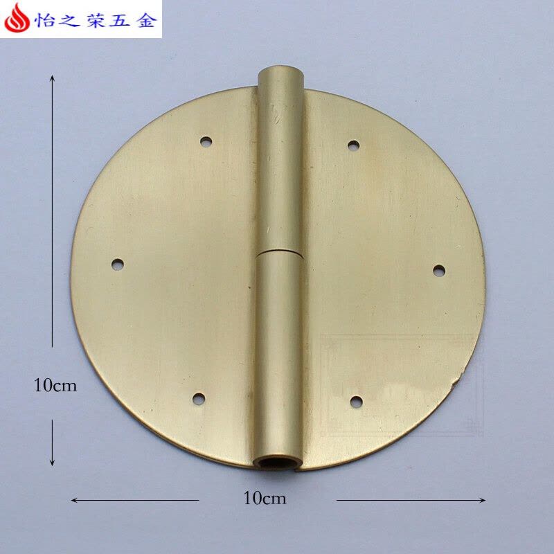 中式柜纯铜圆合页书柜顶箱柜明装圆铰链铜钉固定合页5cm-10cm 5cm【铜色】 单个价格 10cm【黄铜色】图片