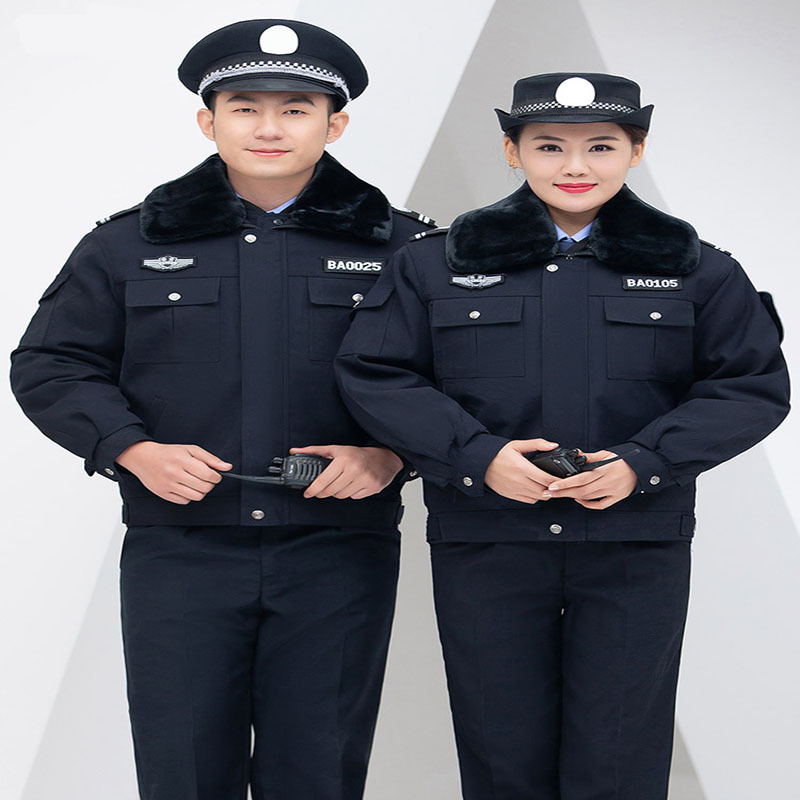保安服棉服冬装执勤棉衣加厚夹克短款棉衣裤标贴180xxl视频