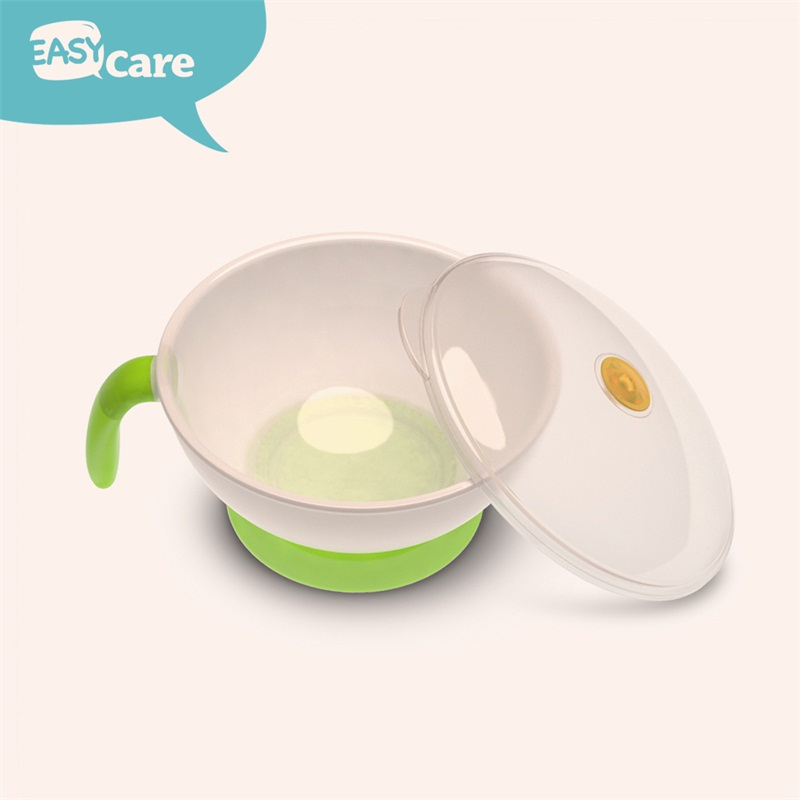 伊斯卡尔(Easy Care) 婴儿把手餐微波喂食碗草绿色带盖子防串味