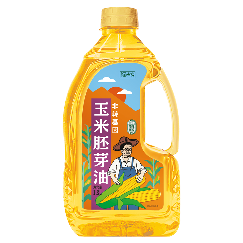 北大荒金老农粮油组合装A1 金老农非转基因玉米胚芽油1.8L+金老农东北寒地米2.5kg