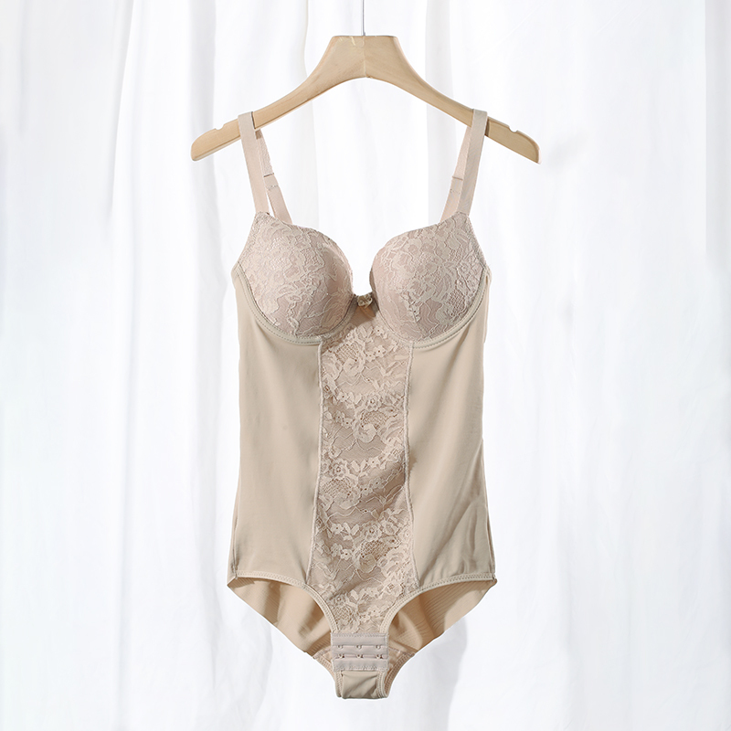 suntek连体塑身衣带胸罩内衣内裤一体式夏季薄款收腹束腰塑形美体吊带
