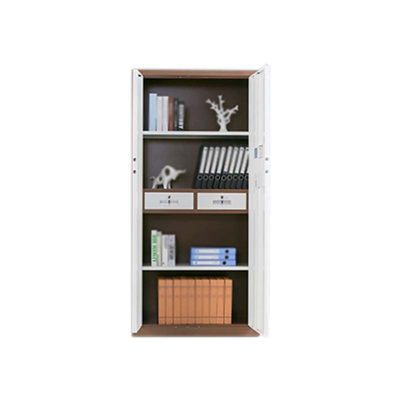 帅畅保密柜财务档案柜文件柜办公室资料储物柜保险柜通体咖框白门-国保密码锁高清大图