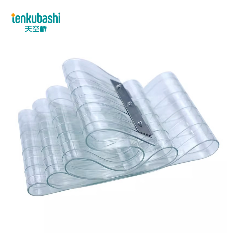 天空桥 透明门帘 蓝色2.0mm 平方高清大图