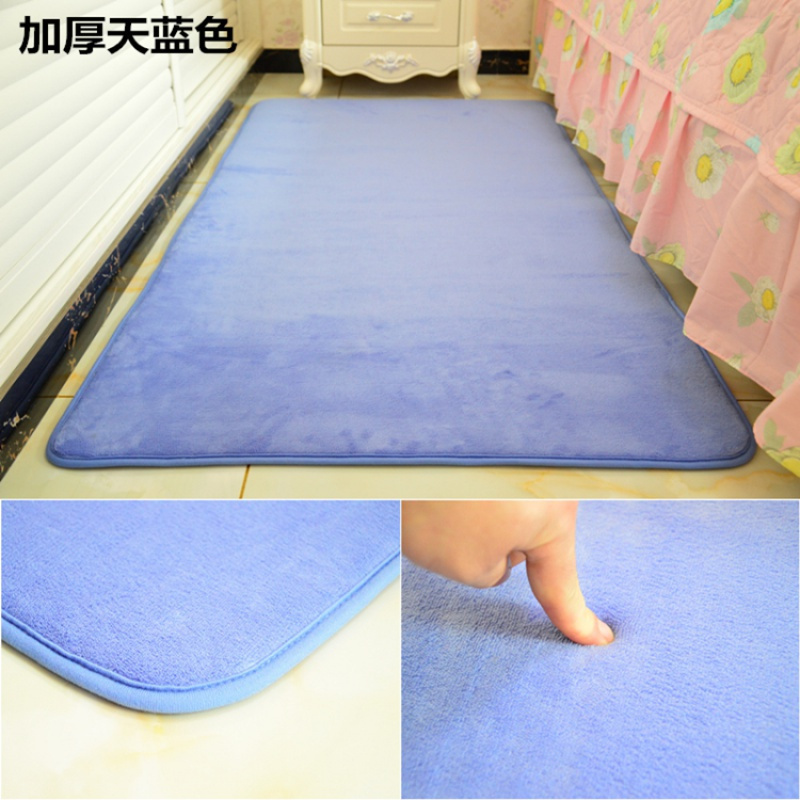 家柏饰(CORATED)地毯客厅加厚珊瑚绒茶几地毯卧室满铺床边毯榻榻米家用地垫可定制 天蓝色加厚珊瑚绒 200&times;250cm【送大门垫】