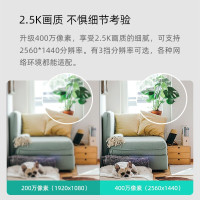 创米小白 摄像头 监控器家用无线网络摄像机远程视频双向语音支持5G星光夜视400W像素 室内云台A2+128G内存卡