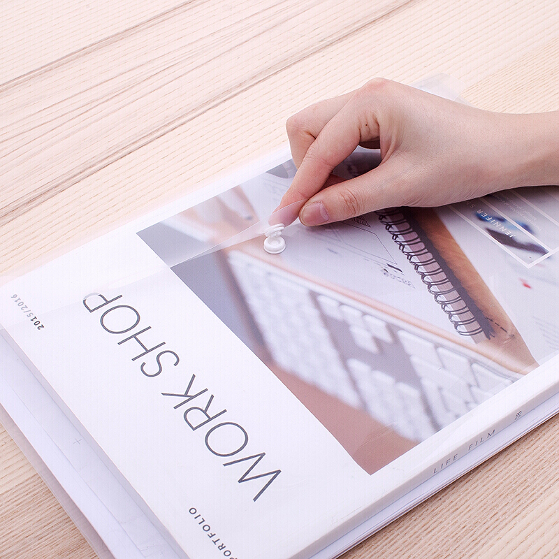 得力8308文件袋A4(透明)10只/包高清大图