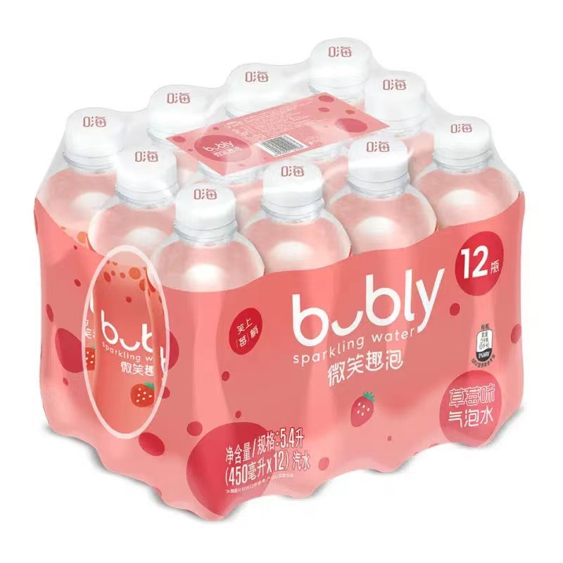 肖战同款 bubly微笑趣泡气泡 水450ml/瓶 多种口味可选整箱 百事出品