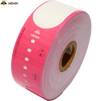 伟文(wewin)WD35-260-100(玫红027) (20卷)一次性医用热敏打印腕带标识/成人