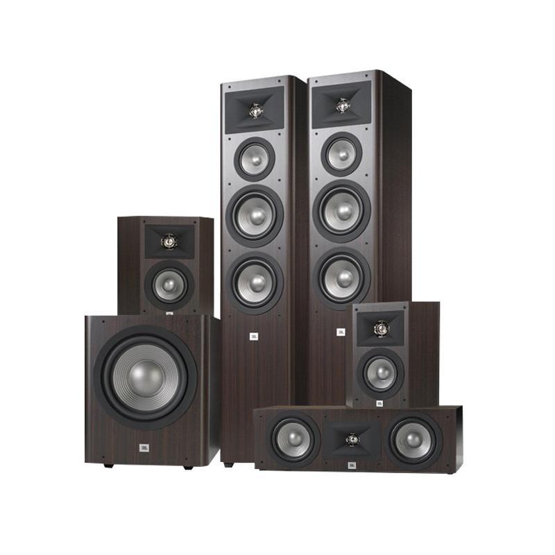 JBL STUDIO280 音响 音箱 5.1 家庭影院 电视音响 落地影院 组合音响 客厅影院 音响套装 棕色高清大图