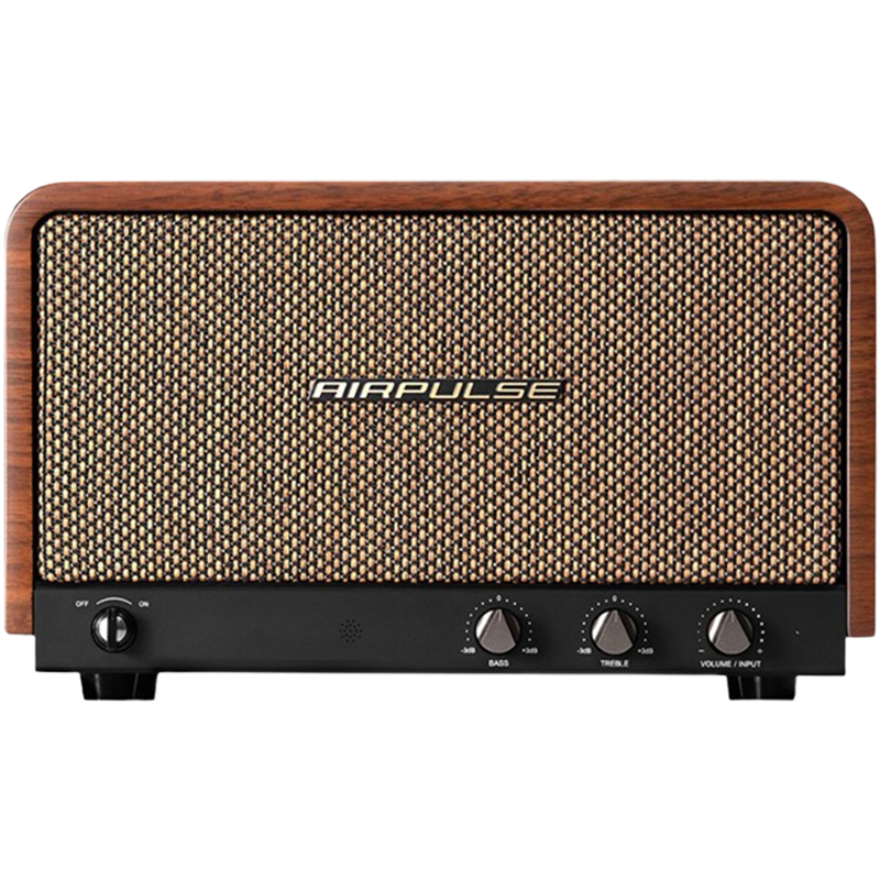 漫步者蓝牙音箱连接稳定木质箱体音效清晰音质清透金属旋钮P100