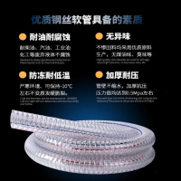 pvc钢丝软管塑料透明管耐高压水管胶管水泵2550mm油管11.52寸 内径38mm加厚3mm（1寸5 抖音