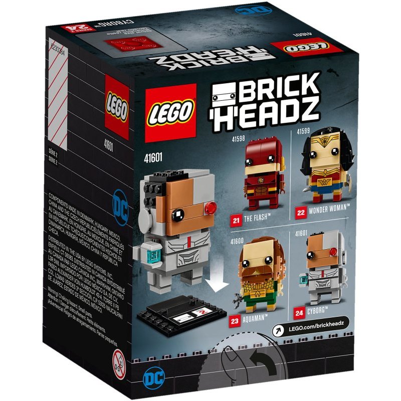 乐高(LEGO)Brickheadz 大头人偶 方头仔 钢骨41601 积木塑料玩具 10岁以上 108块