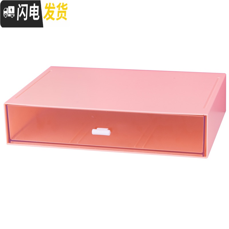 三维工匠ins学生桌面抽屉收纳盒小盒子创意笔筒塑料抽屉式文具书桌置物架高清大图
