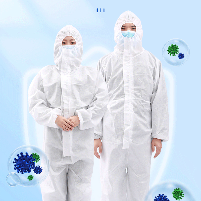 可孚医用防护服一次性连体全身隔离衣大白飞机式医护专用防疫鞋套