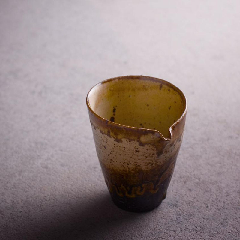 美帮汇手工原矿粗陶手抓陶瓷宽口柴烧窑变公道杯手工拉胚功夫茶具高清大图