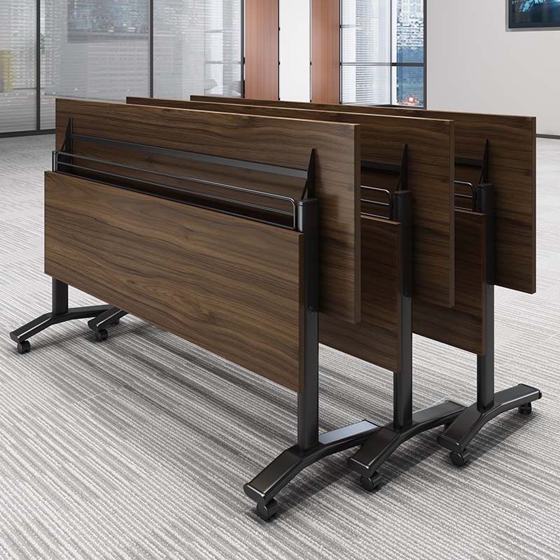 圣颖格折叠培训桌简约双人桌子带轮双层会议桌长1400mm宽500mm高750mm不含椅高清大图