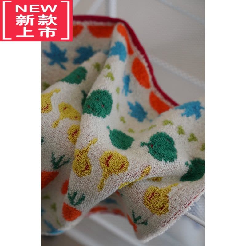可莉允可爱蔬菜儿童毛巾洗脸面巾浴巾夏季吸水洗澡巾长绒棉方巾图片