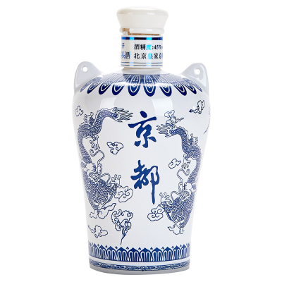 皇家京都 柔和十年坛二锅头 白酒 45度 500ml 清香型