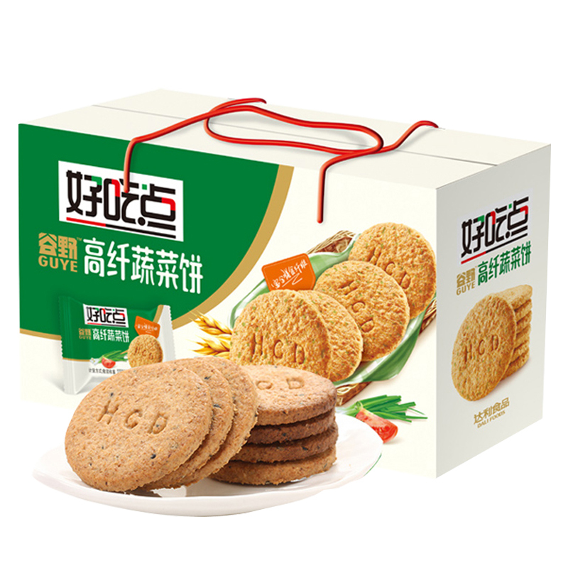 好吃点 高纤低糖蔬菜饼800g