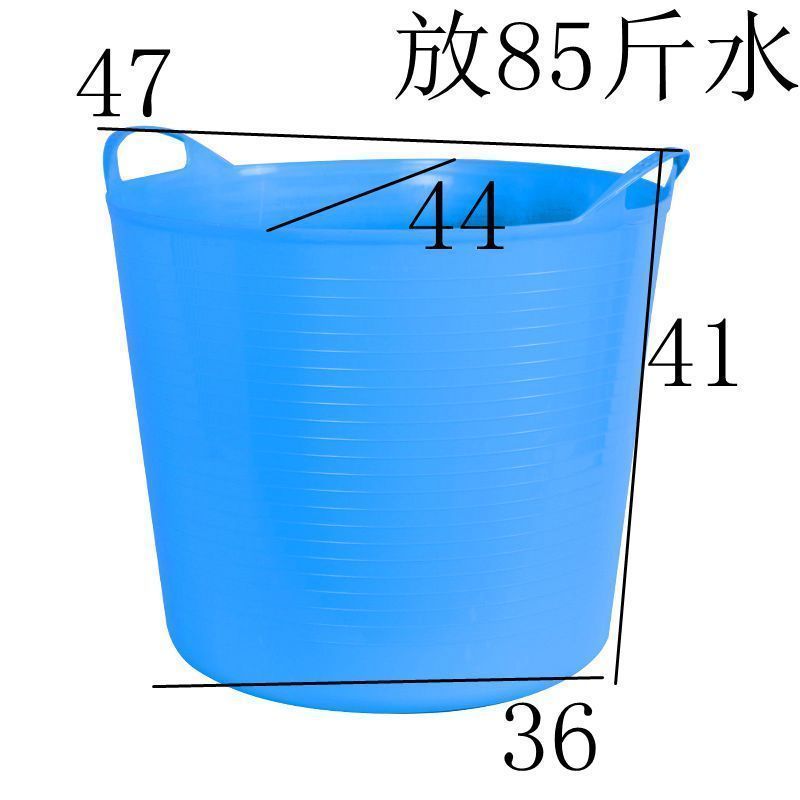 家柏饰(CORATED)大号脏衣篮软塑料摔不破家用洗衣篮玩具收纳桶收纳筐儿童洗澡桶 深蓝色45升洗澡桶0-4岁